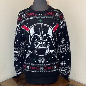 Star Wars Darth Vader Holiday Christmas Ugly Sweater, large, EUC